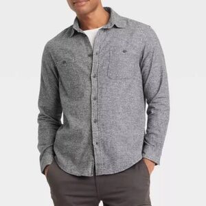 NWT GoodFellow Mid Weight Flannel Gray Size Medium